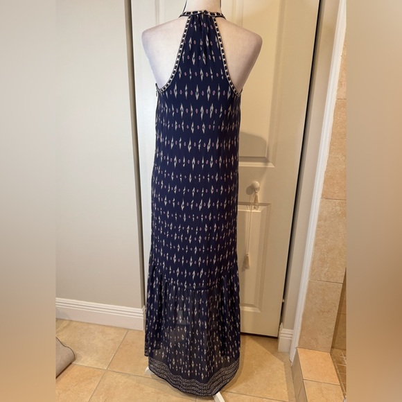 Joie Maryanna Tiered Silk Navy Maxi Dress - Picture 8 of 10